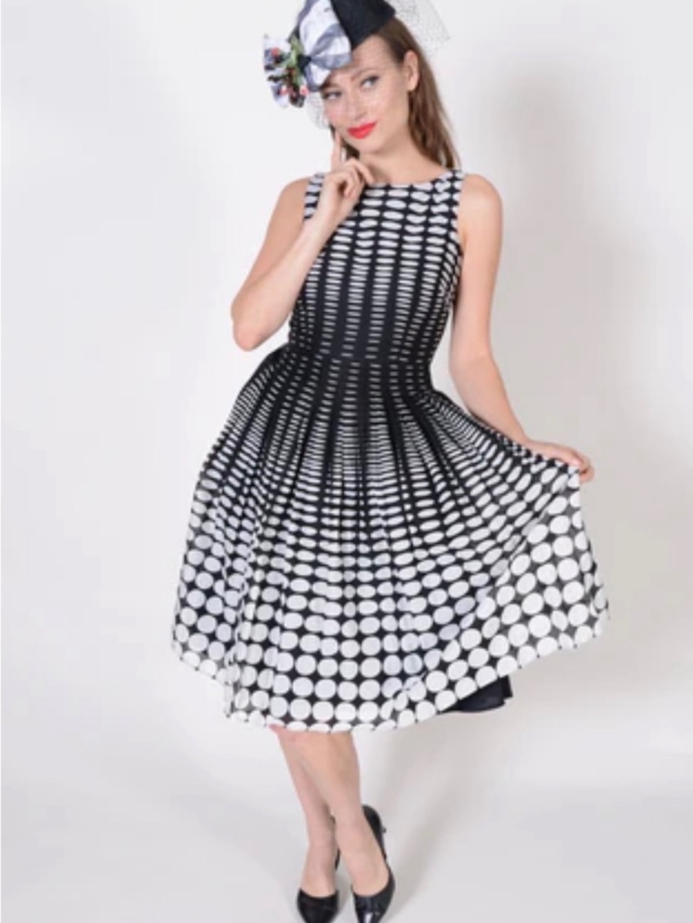 Talbots Oval Dot Fit and Flare Dress
